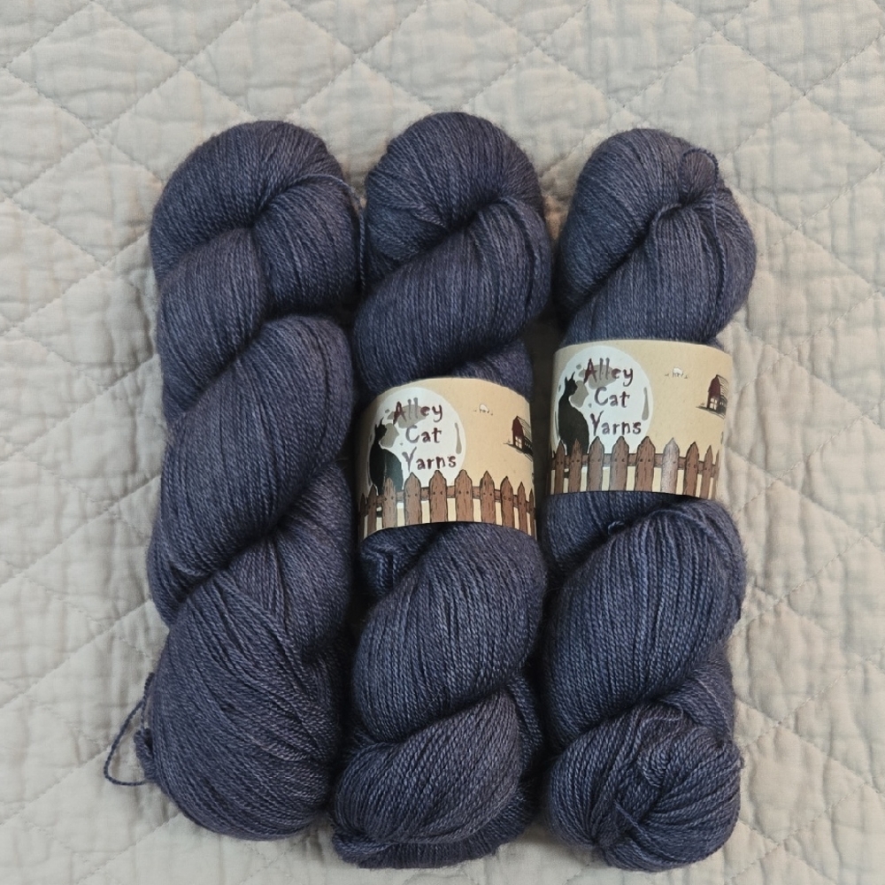 3 x Skeins of Luxury Hand-dyed Silk Yak Lace Yarn